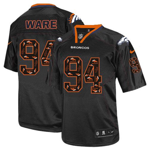 Men's Limited DeMarcus Ware Nike Jersey New Lights Out Black - #94 NFL Denver Broncos